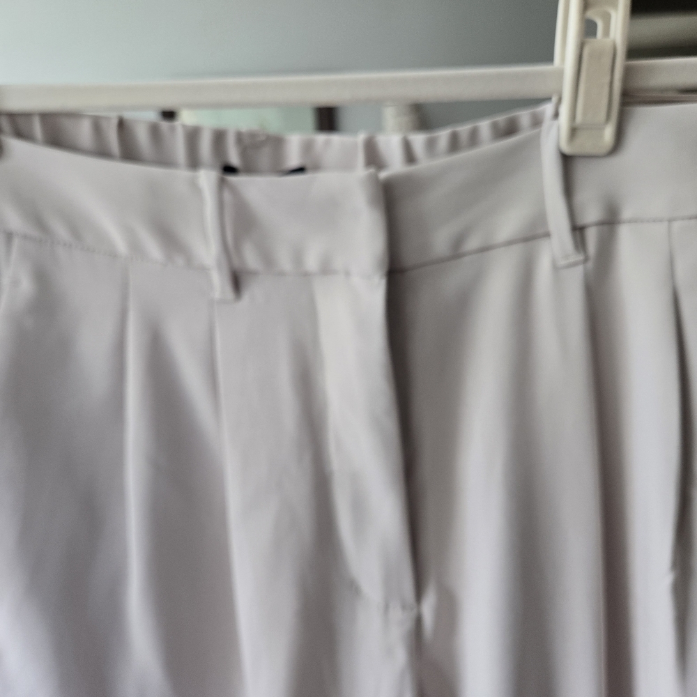 Quince Cream High-Rise Wide-Leg Trousers - Picture 5 of 6